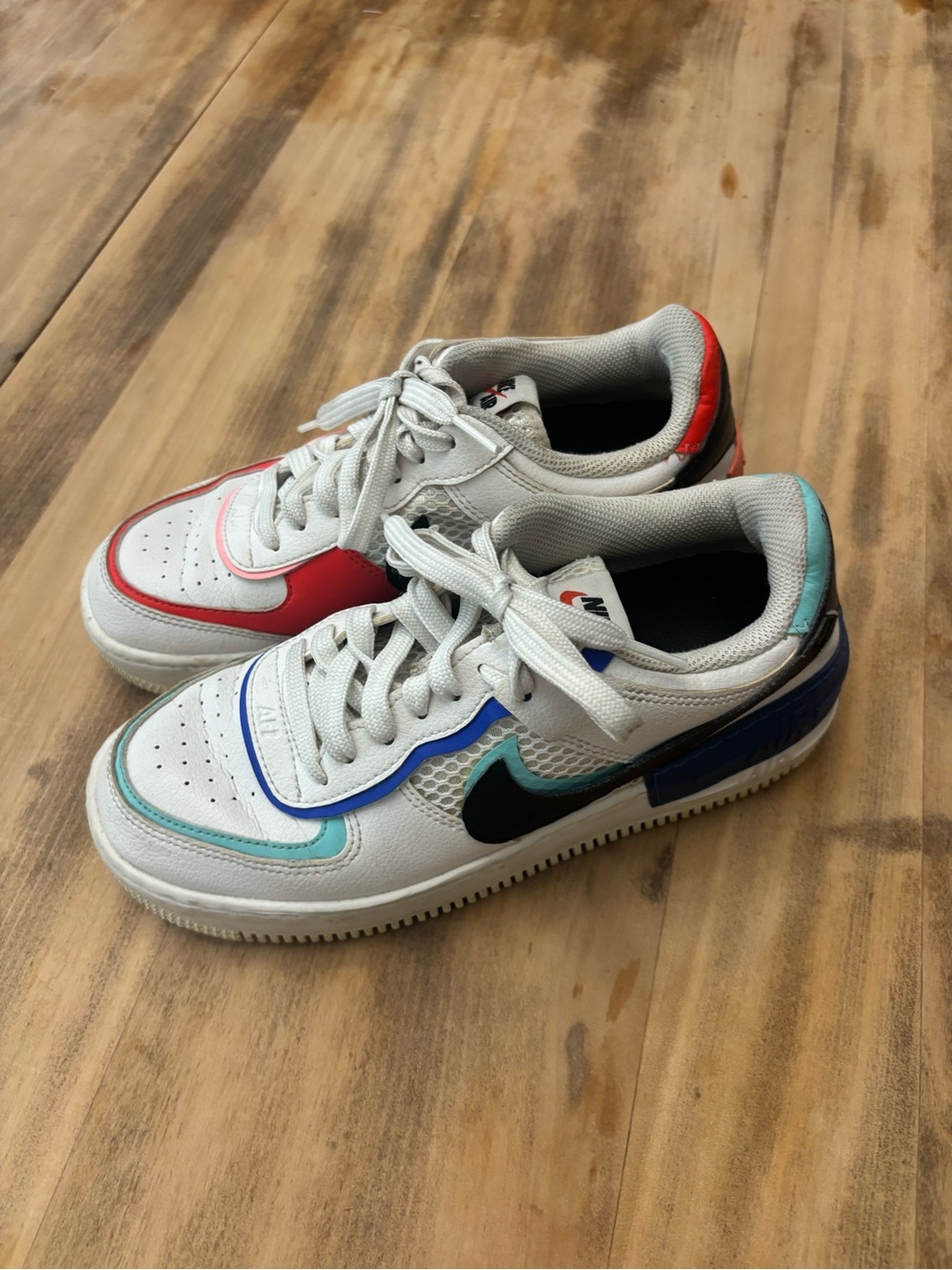 Nike Air Force 1 Mismatched Sneakers – Size 7.5